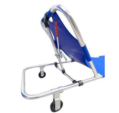 Rolling Stretcher with Wheels, Oxford Weave Fabric, Folding, Blue (10-977-BLU-WHL)