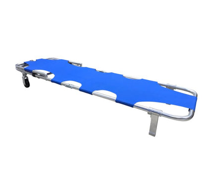 Rolling Stretcher with Wheels, Oxford Weave Fabric, Folding, Blue (10-977-BLU-WHL)