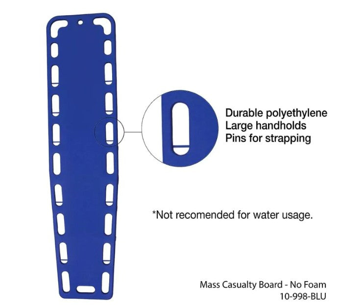 MCI Mass Casualty Disaster Board, No Foam, Blue (10-998-BLU)