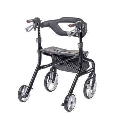 Nitro Sprint Rollator Rolling Walker, Hemi Height, Black (102662BK-H)