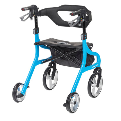 Nitro Sprint Rollator Rolling Walker, Hemi Height, Blue (102662BL-H)
