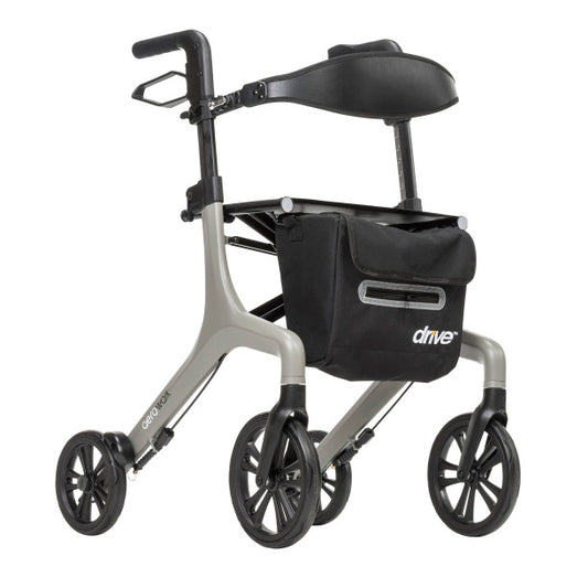 AeroWalk Ultra-Lite Rollator Rolling Walker, Grey (10277GY)