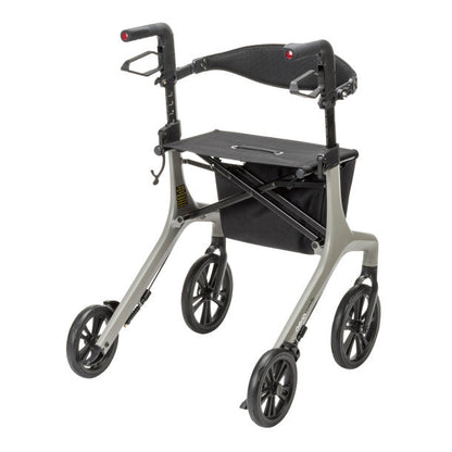 AeroWalk Ultra-Lite Rollator Rolling Walker, Grey