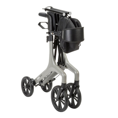 AeroWalk Ultra-Lite Rollator Rolling Walker, Grey