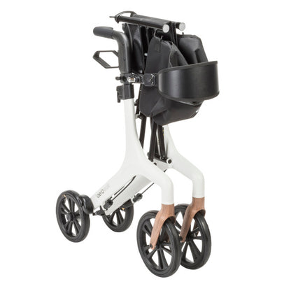 AeroWalk Ultra-Lite Rollator Rolling Walker, White (10277WT)