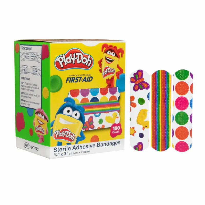 Play-Doh Stat Strip Adhesive Bandages 3/4" x 3" (1087742)