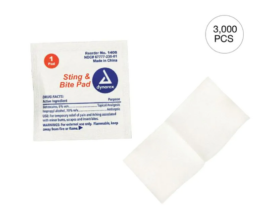 Kemp USA Insect Bite Pads 3,000 pcs medical supply