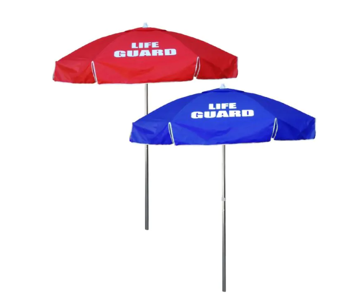 LIFE GUARD Umbrella, with logo, Polyester Fabric, Red (12-009-RED-GRD)