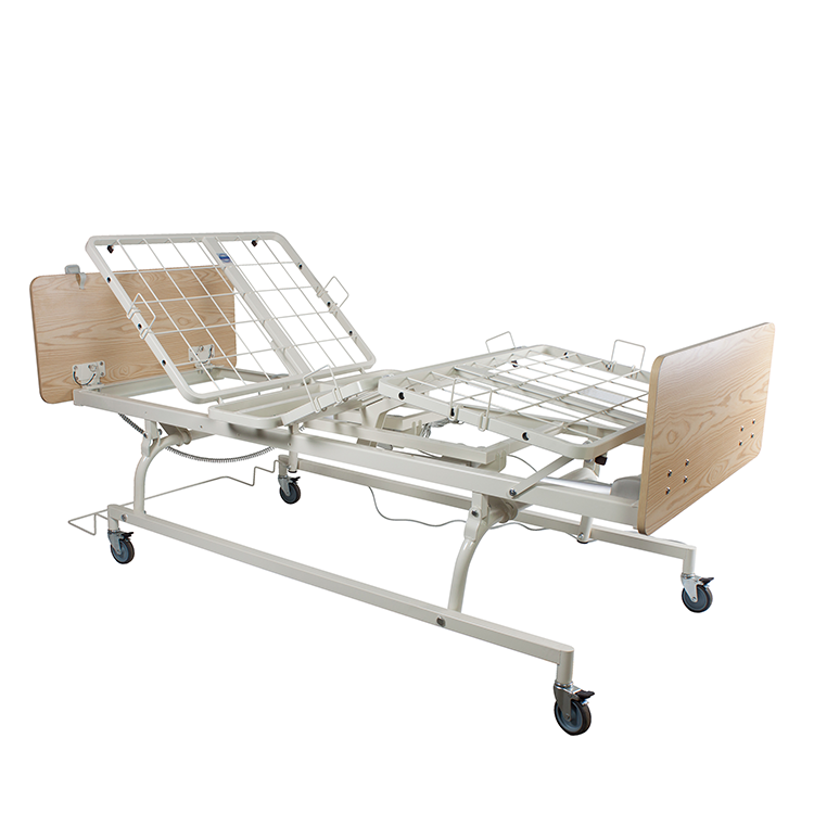 D100 LTC 3 Function Standard Bed - Wood Boards - Cherry, w/ Composite Swing Rail 12001-CHCR