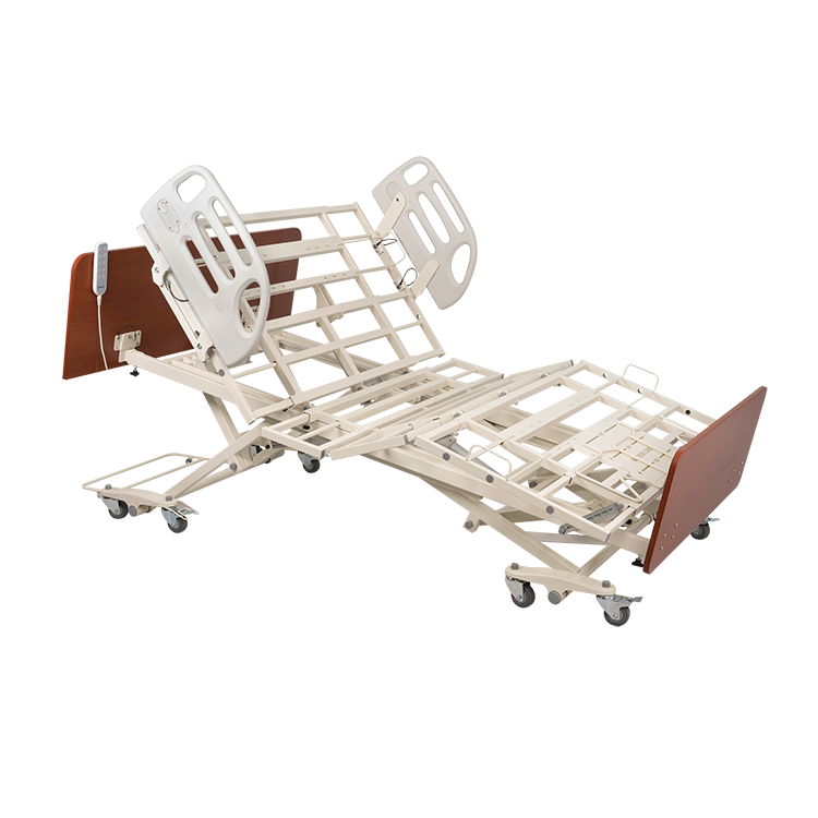Dynarex Bari+Max DB600, Bariatric HD Long-Term Care Bed, with Composite Swing Rail, 54", White (12014-CHCR)