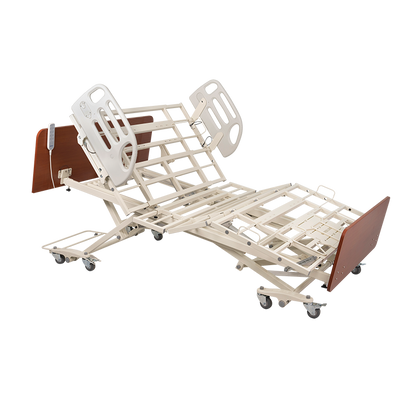 Dynarex Bari+Max DB600, Bariatric HD Long-Term Care Bed, with Composite Swing Rail, 54", White (12014-CHCR)
