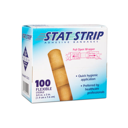 American White Cross, Lightweight Flex Stat Strip, Adhesive Bandages, 3/4" x 3" (15210)