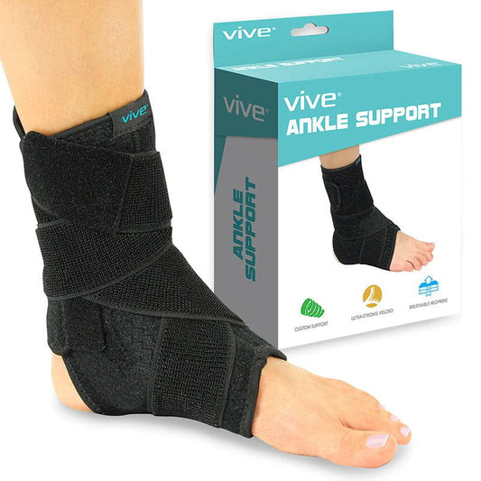 ANKLE BRACE, CROSS COMPRESSION, DUAL STRAPS, L/R