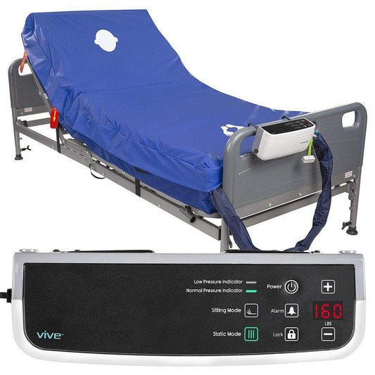 8" ALTERNATING PRESSURE MATTRESS, PRESSURE PUMP, TWIN XL, WATERPROOF COVER