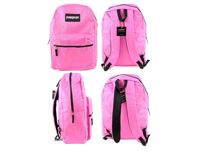 17" Black Backpacks, Case of 24 (1994343), Pink