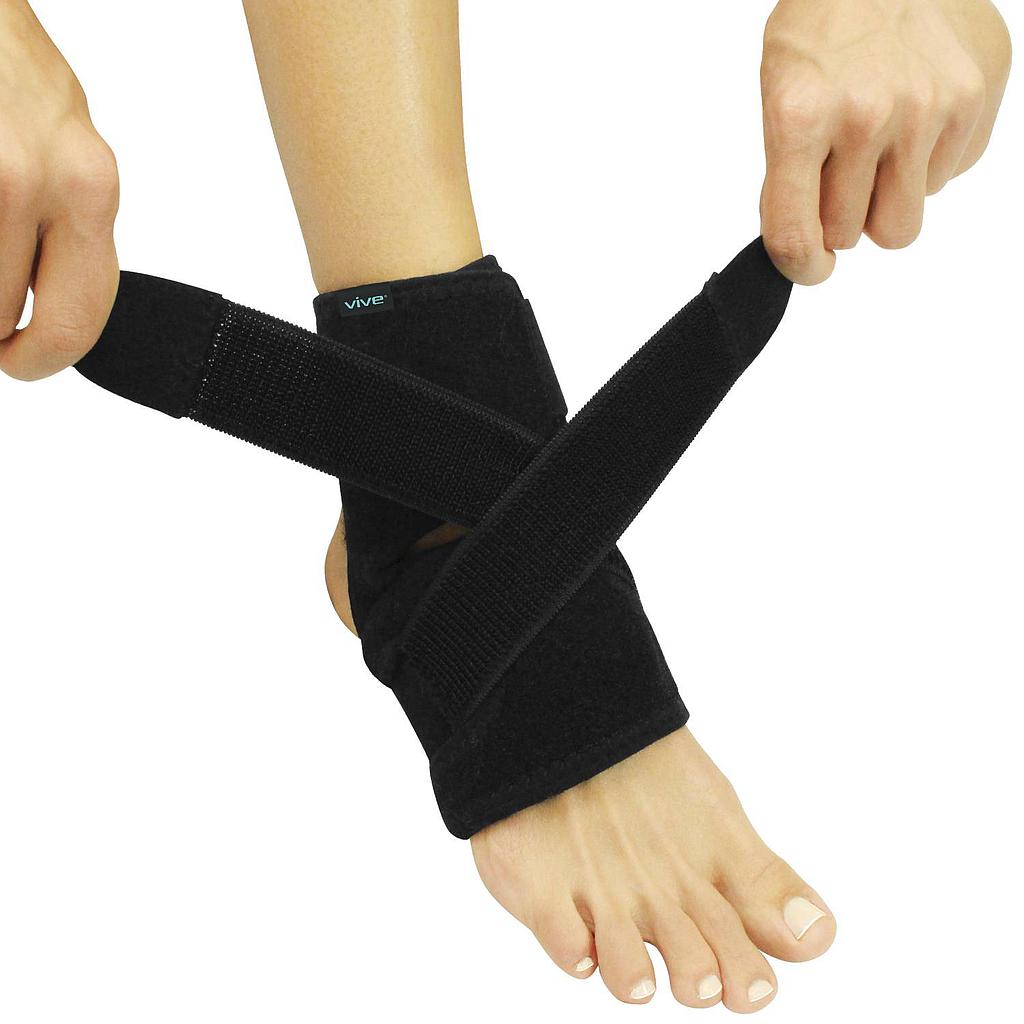 ANKLE BRACE, BASIC WRAP, NEOPRENE, L/R, UP TO 14" ARCH, BLACK