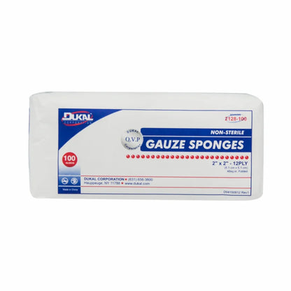 Non-Sterile Gauze Sponges 2" x 2", 12-Ply (2128-100)