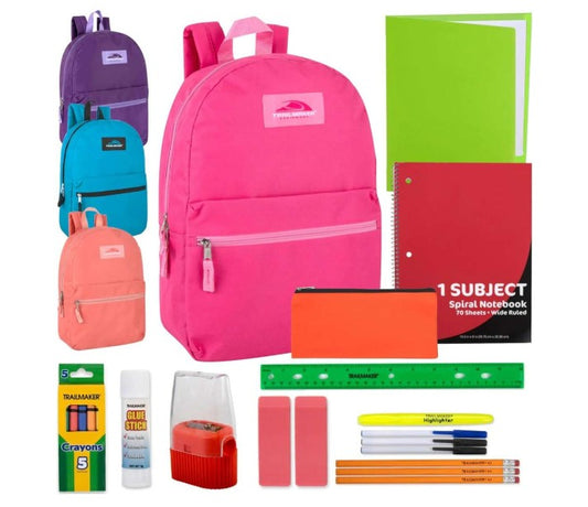 Middle School Supply Kits in 17" Backpack, 24 Packs/Case (2385635)
