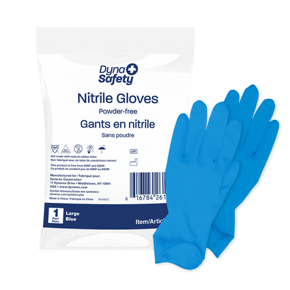 Nitrile Exam Gloves In A Bag, Large, Powder-Free, Blue, 500 Bags (2618)