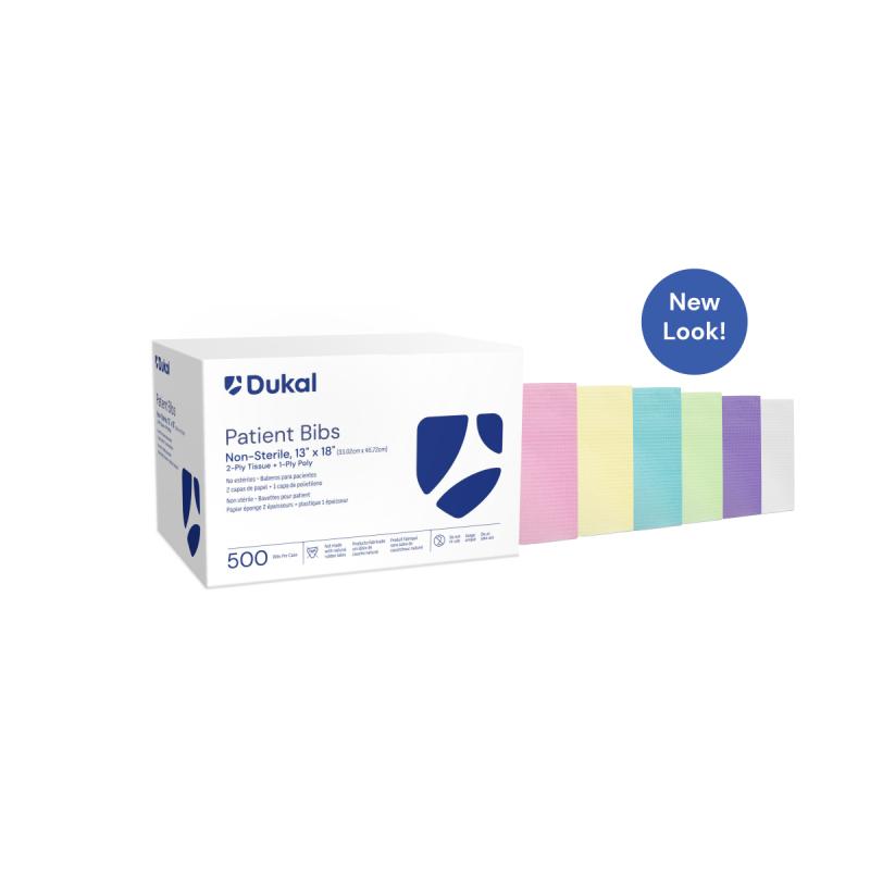 Patient Bibs, 2-Ply, 13" x 18", Mauve (27401)
