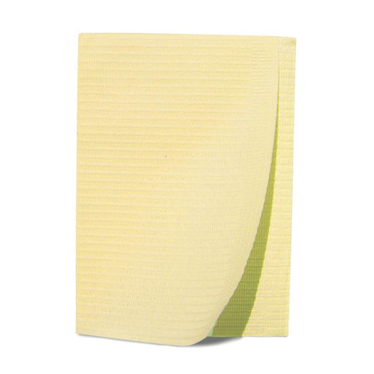 Patient Bibs, 2-Ply, 13" x 18", Yellow (27402)