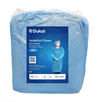Isolation Gown One-Size, Blue (301BL)