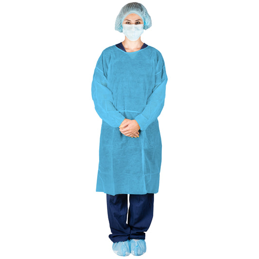 Poly Coated Isolation Gown, Blue (303BL)