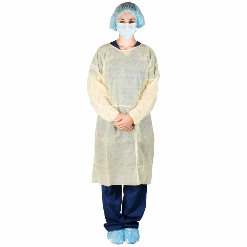 Poly Coated Isolation Gown, Yellow (303)
