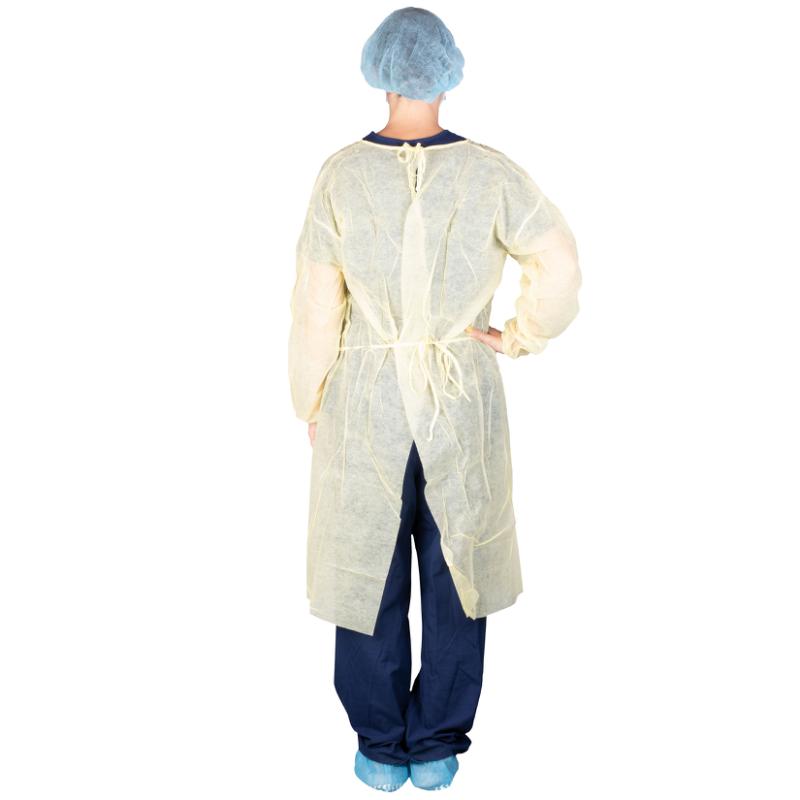 Poly Coated Isolation Gown, Yellow (303)