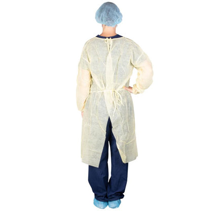 Poly Coated Isolation Gown, Yellow (303)