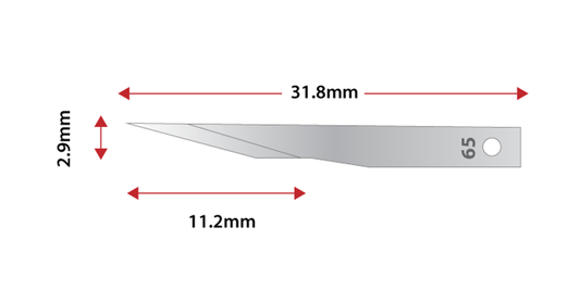 SHARD Microblades, Carbon Steel, Size# 65 (A600-M65)