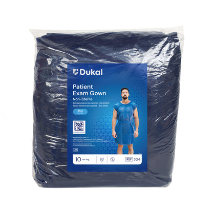 Patient Gown One-Size, Blue (304)