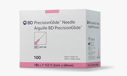 BD PrecisionGlide Needle, 18G x 1.5", Case (BEC 305196)