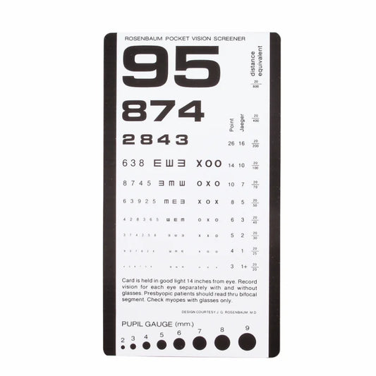 Plastic Pocket Eye Test Chart (3053)