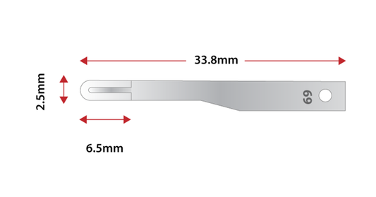 SHARD Microblades, Carbon Steel, Size# 69