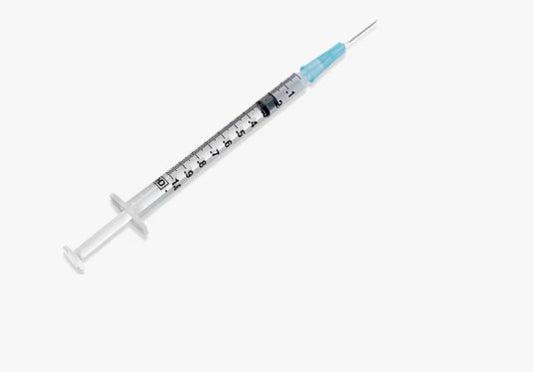 BD Tuberculin Syringe, 1mL 25G x 5/8", Detachable Needle, Slip Tip, Box (309626)
