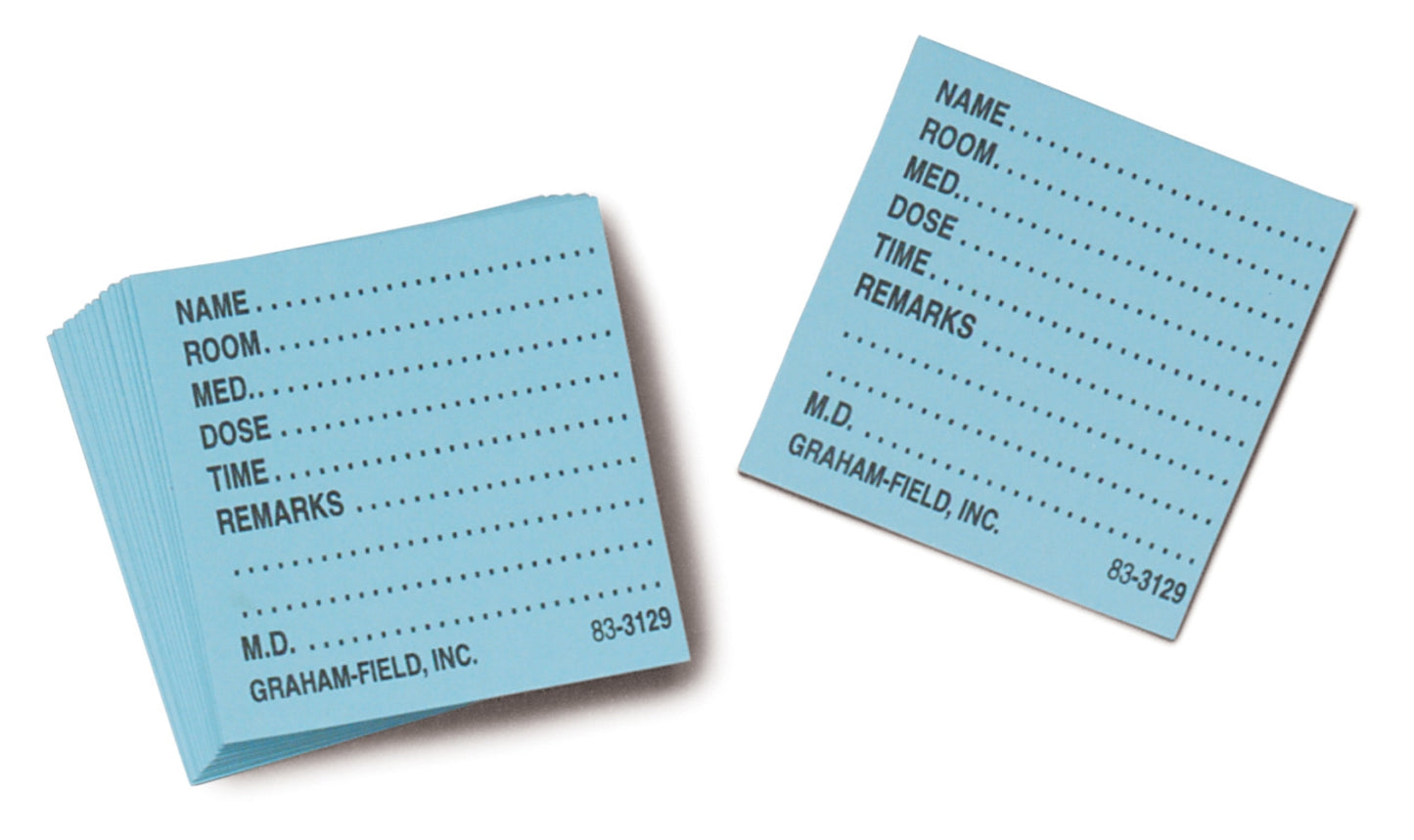 Grafco Medicine Dispenser Tray Cards, 500/Box, Blue (3129 BL)