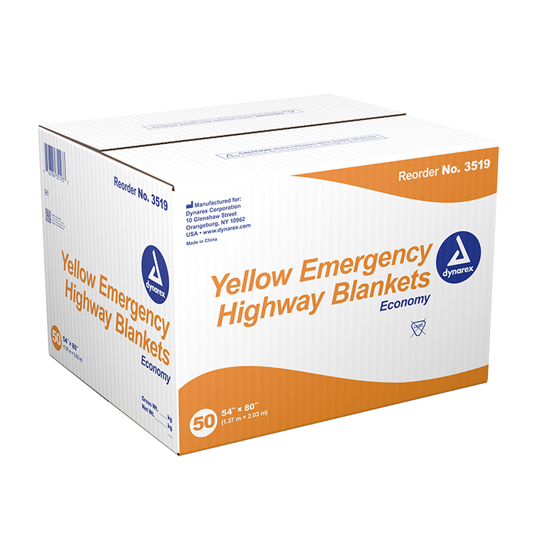 Yellow Emergency Highway Blanket, Economy, Case (3519)