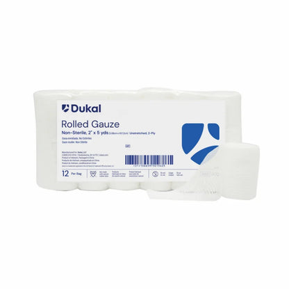 Non-Sterile Rolled Gauze, 2-Ply, 2" x 5 yd (402)