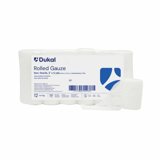 Non-Sterile Rolled Gauze, 2-Ply, 2" x 5 yd (402)
