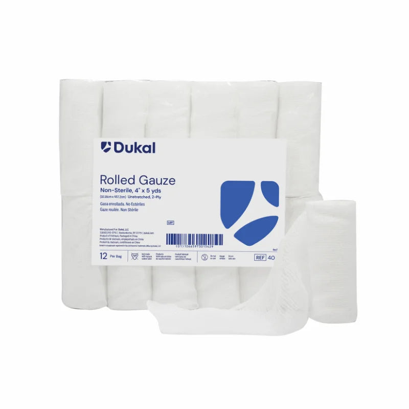 Non-Sterile Rolled Gauze, 2-Ply, 4" x 5 yd (404)
