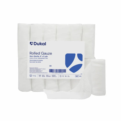 Non-Sterile Rolled Gauze, 2-Ply, 4" x 5 yd (404)