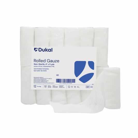 Non-Sterile Rolled Gauze, 2-Ply, 4" x 5 yd (404)