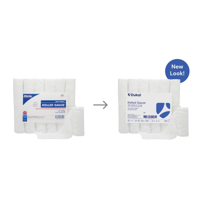Non-Sterile Rolled Gauze, 2-Ply, 4" x 5 yd (404)