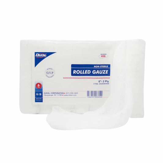 Non-Sterile Rolled Gauze 6" x 5 yd 2-Ply (406)