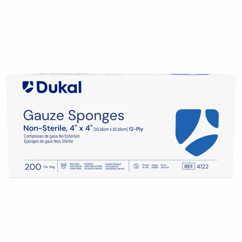 Non-Sterile Gauze Sponges, 12-Ply, 4" x 4" (4122)