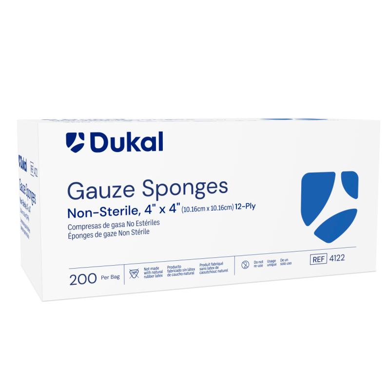 Non-Sterile Gauze Sponges, 12-Ply, 4" x 4" (4122)