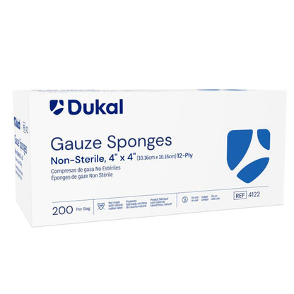 Non-Sterile Gauze Sponges, 12-Ply, 4" x 4" (4122)