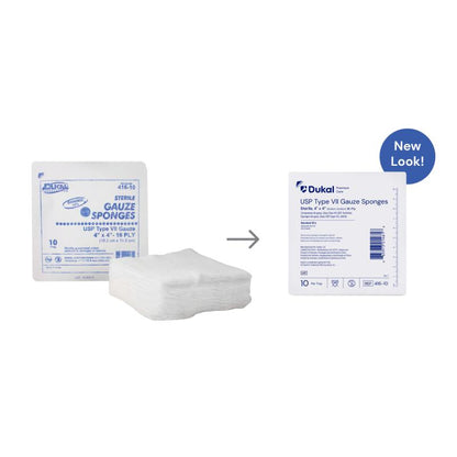 Premium Care Sterile Type VII Gauze Sponges, 16-Ply, 4" x 4" (416-10)