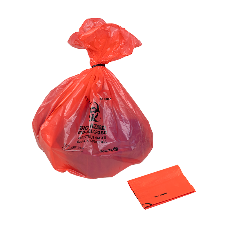 Biohazard Bags, with Ties, 24" x 25.6", 500 Bags (43200)